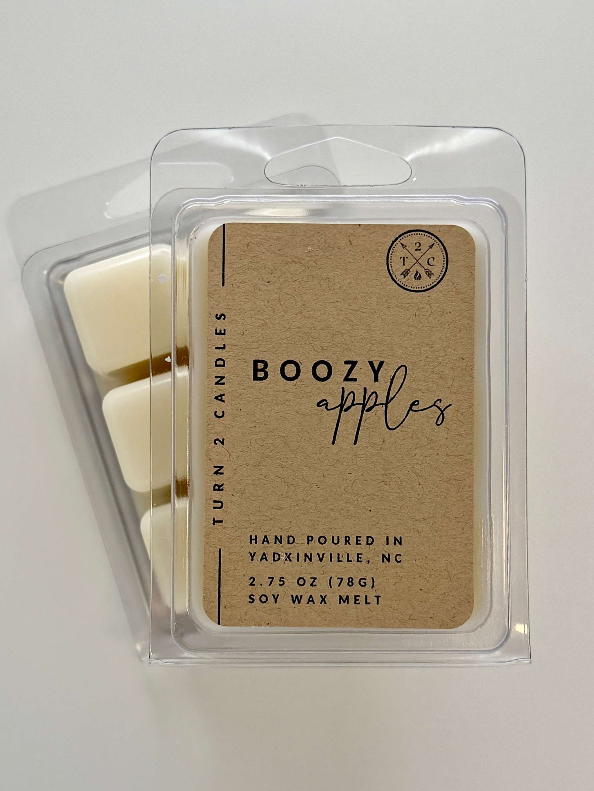 Premium Wax Melts Boozy Apples scent in eco-friendly soy wax, hand-poured and long-lasting fragrance cubes.