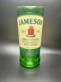 Thumbnail for Whiskey Bottle Candle made from upcycled Jameson whiskey bottle with double wick soy candle inside