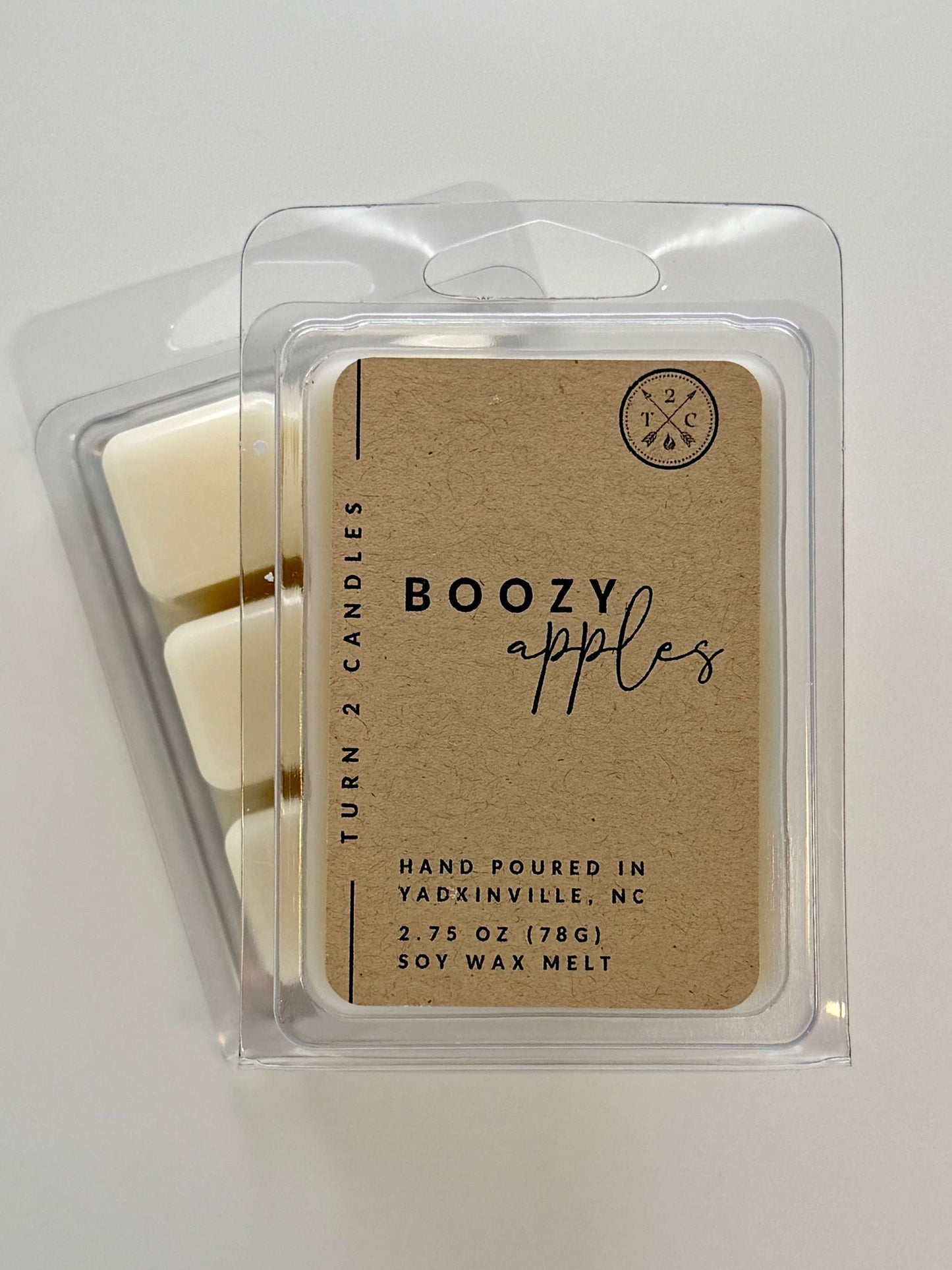 Premium Wax Melts Boozy Apples scent in eco-friendly soy wax, hand-poured and long-lasting fragrance cubes.