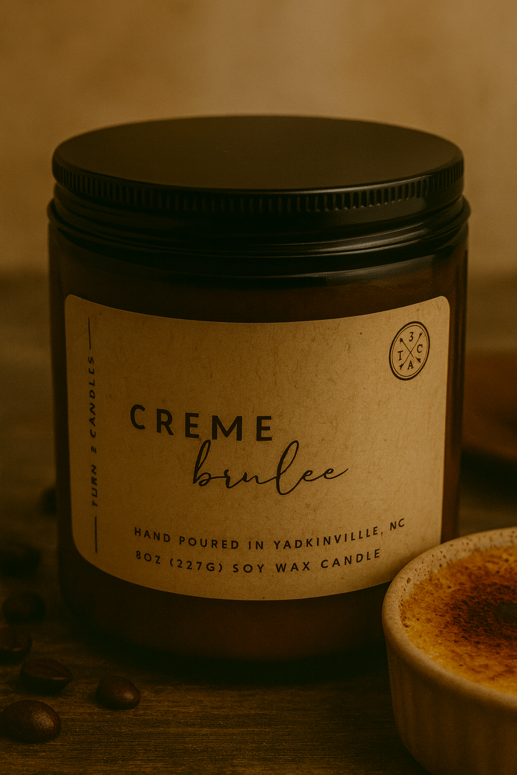 Amber Jar Soy Candle – Hand-Poured Clean-Burning Soy Wax Candle