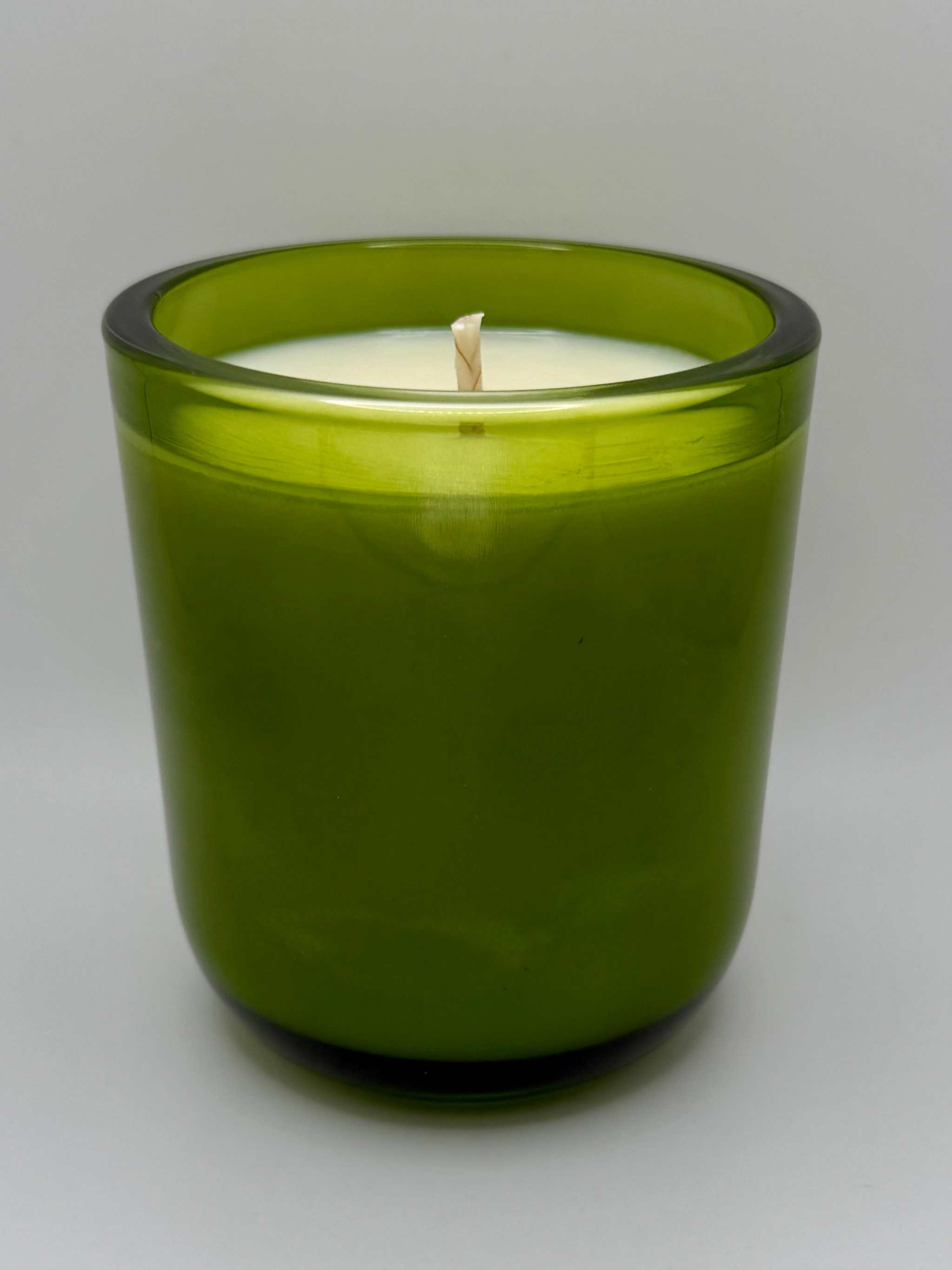 10 oz green glass Sonoma Tumbler Soy Candle with cotton wick and clean-burning soy wax