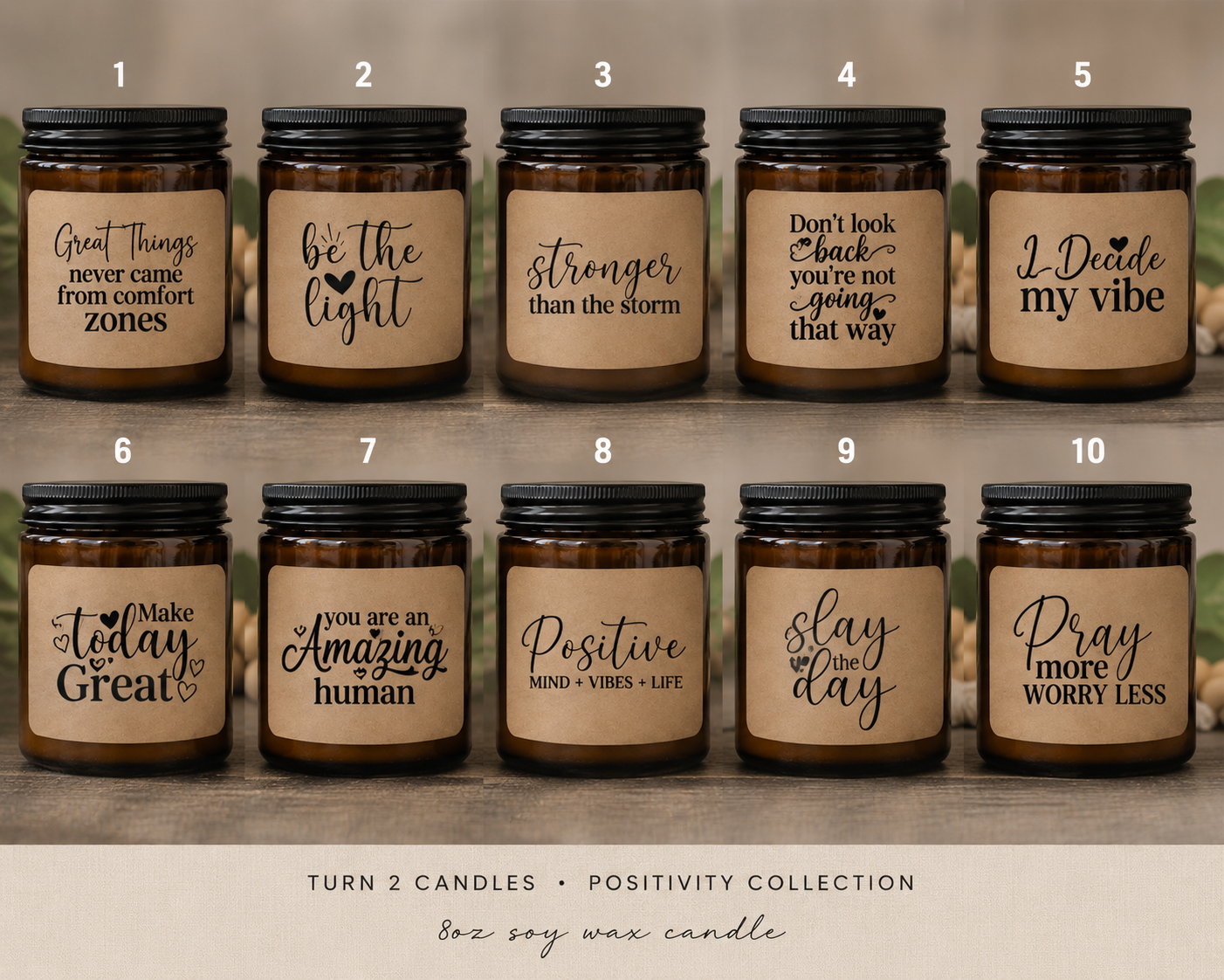 Amber Jar Soy Candle – Hand-Poured Clean-Burning Soy Wax Candle