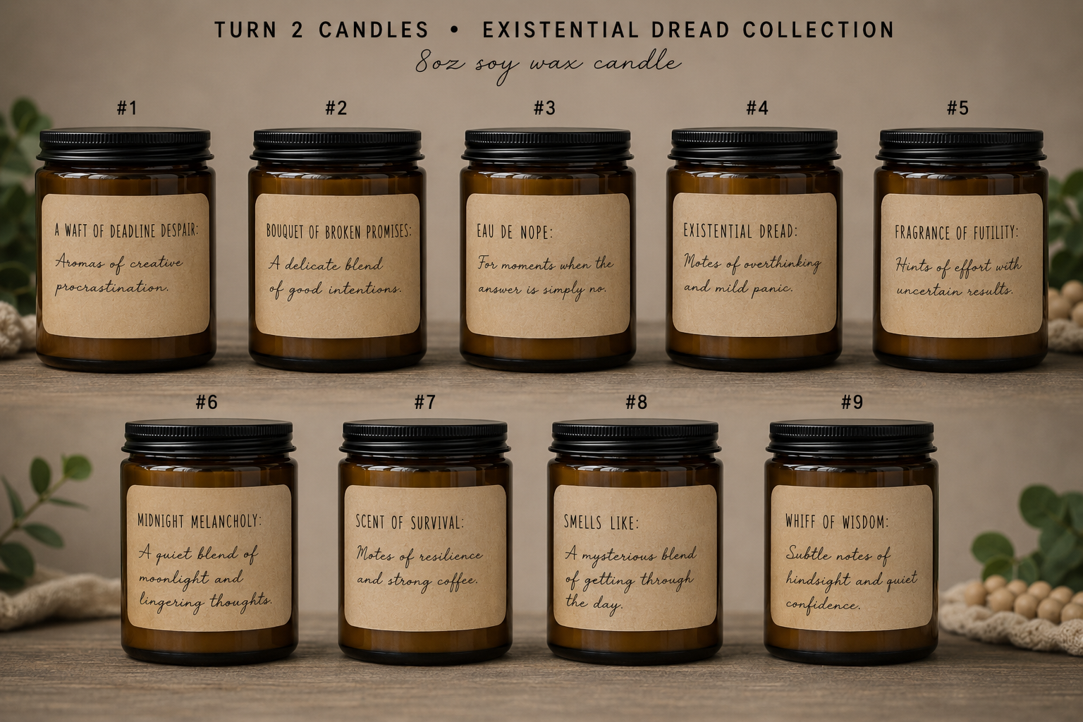Amber Jar Soy Candle – Hand-Poured Clean-Burning Soy Wax Candle