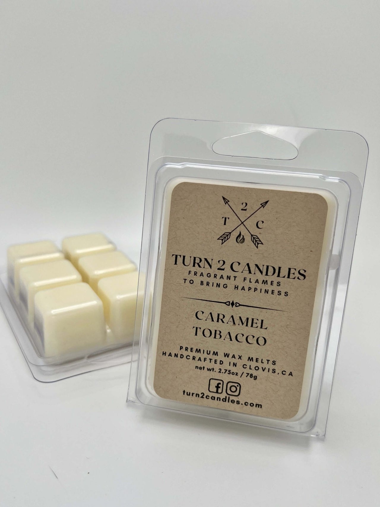 Soy Wax Melt - Caramel Tobacco - Premium Wax Melt from Turn2Candles - Just $5! Shop now at Turn2Candles