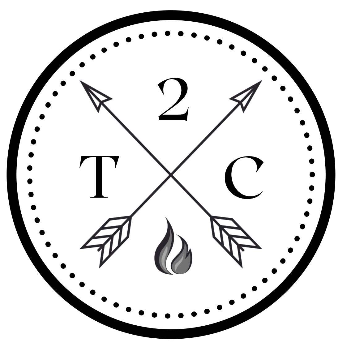 Turn2Candles Gift Card logo with crossed arrows, flame icon, and initials T, 2, C in a dotted circle design